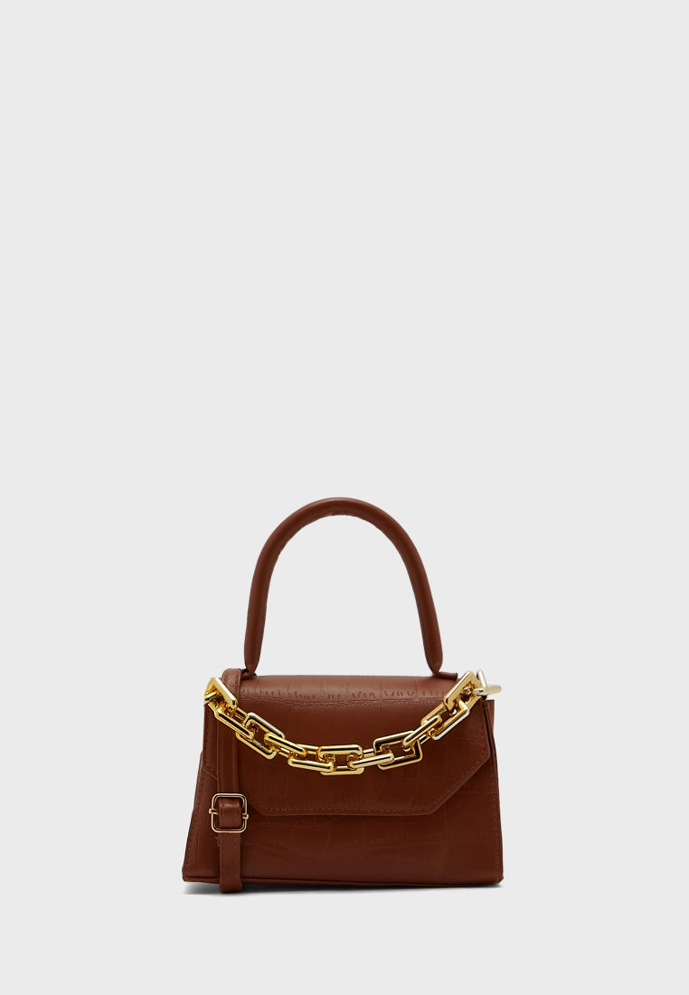 Ella
Croc mini handbag with chain