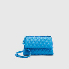 Quilted crossbody with snap closure