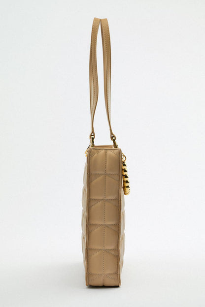 ZARA quilted tote bag