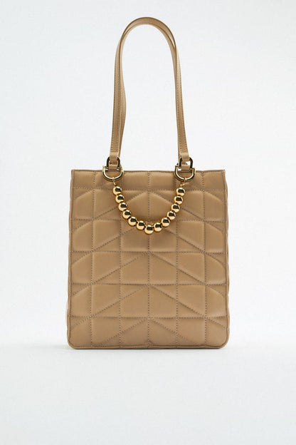 ZARA quilted tote bag